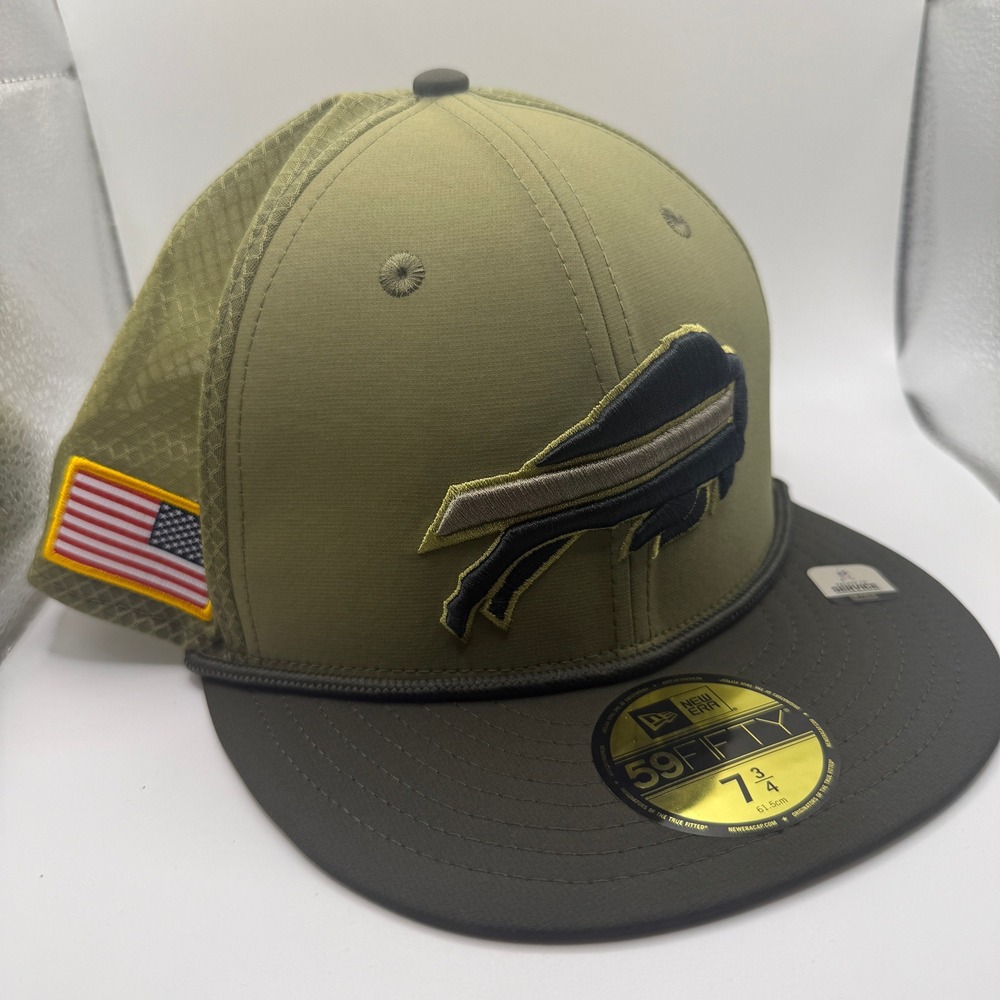 New Era Buffalo Bills Salute to Service 59FIFTY Fitted Hat 7 3/4 Olive Green